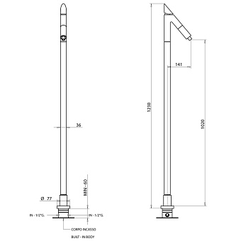 Смеситель для раковины Bongio Mini One 41533CR00 хром