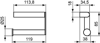 Держатель туалетной бумаги IDEAL STANDARD CONNECT N1381AA хром