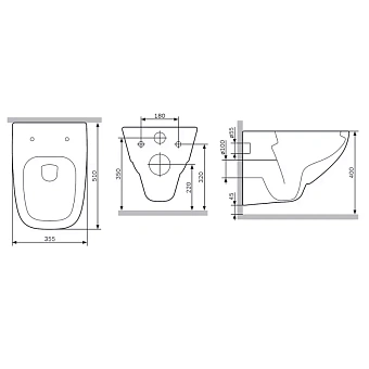 Унитаз подвесной AM-PM X-Joy C851701SC безободковый с микролифтом