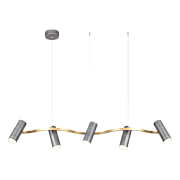 Светильник подвесной Eurosvet Spacer 90103/5 матовый серый/золото 46Вт LED