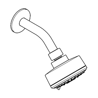 Верхний душ GROHE Tempesta Cosmopolitan 27869001 белый/хром