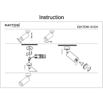 Спот Maytoni Focus C017CW-01CH 50Вт 1 лампа GU10