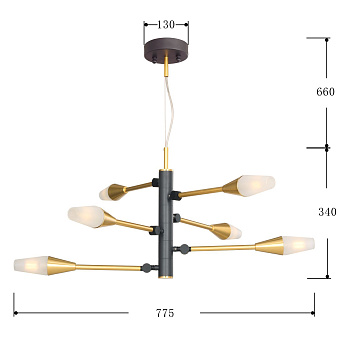 Люстра подвесная Favourite Incognita 2565-6P 18Вт 6 лампочек LED