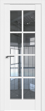 Межкомнатная дверь PROFILDOORS U 101U Аляска Экошпон 600х2300мм остеклённая