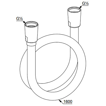 Душевой шланг KLUDI 6105605-00 160см хром