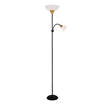Торшер Arte Lamp DUETTO A9569PN-2BK 85Вт E27 2 плафонов