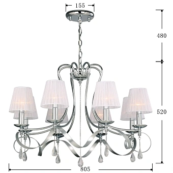 Люстра подвесная Favourite Amabilis 2597-8P 320Вт 8 лампочек E14