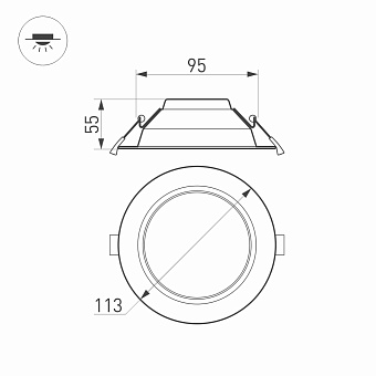 Светильник точечный встраиваемый Arlight Cyclone 023197 10Вт LED