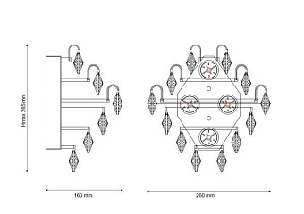 Бра Lucia Tucci EVA W591.4 oro 80Вт LED