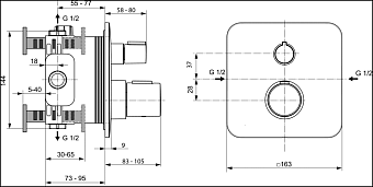 Смеситель для ванны IDEAL STANDARD TONIC II A6345AA хром