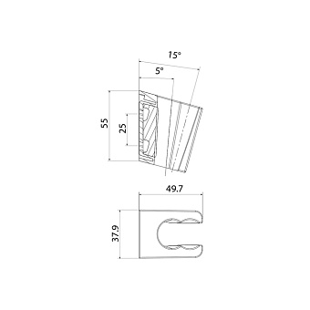 Держатель для душа IDDIS 080GL00i53 графитовый