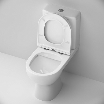 Унитаз напольный AM-PM Gem FlashClean C908600SC безободковый с микролифтом