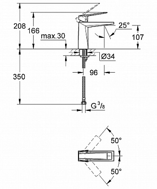 Смеситель для раковины GROHE Allure Brilliant 23033000 хром