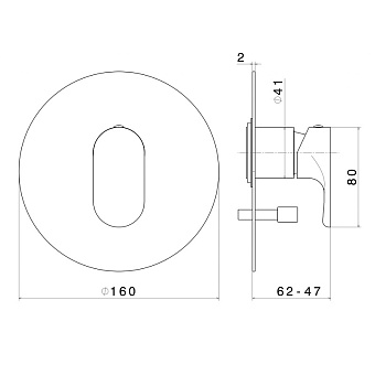 Внешняя часть смесителя KERAMA MARAZZI 69470EKM.21.018