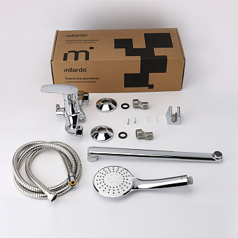 Смеситель для ванны MILARDO Rora RORSB00M10 хром глянец