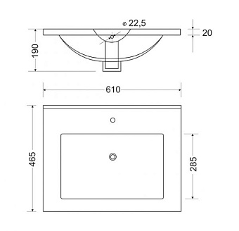 Тумба с раковиной MIRSANT Next УТ000041940 44х59,5х60см