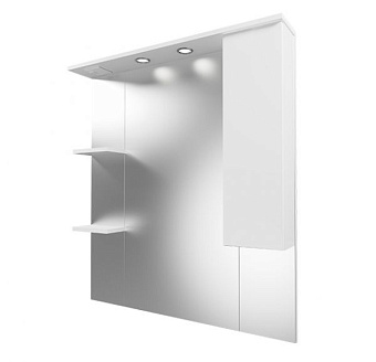 Шкаф зеркальный MIRSANT Next УТ000021375 16х60х82,2см с подсветкой