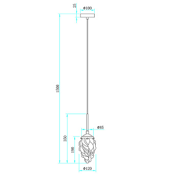 Светильник подвесной Stilfort Cream 2152/01/01P 40Вт E27