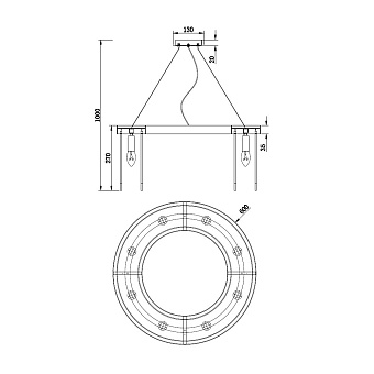 Люстра подвесная Stilfort Frostyle 2155/11/08P 40Вт 8 лампочек E14