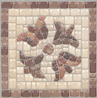 Вставка KERAMA MARAZZI Пантеон HGD\A240\SG1544L коричневый 9,6х9,6см 0,009кв.м.