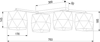 Светильник потолочный TK Lighting Siro 1043 60Вт E27