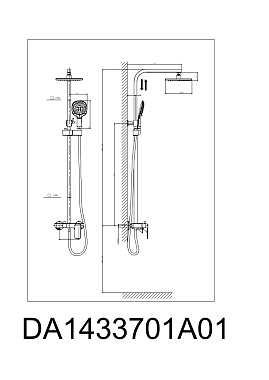 Душевая система D&K BerlinFreie DA1433701A01 хром