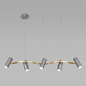 Светильник подвесной Eurosvet Spacer 90103/5 матовый серый/золото 46Вт LED