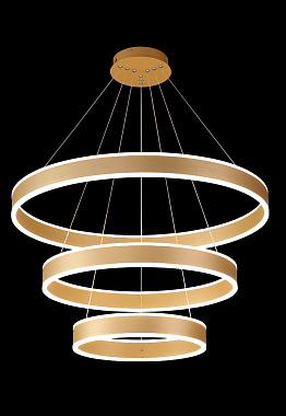 Люстра подвесная CRYSTAL LUX MUCHOS MUCHOS SP158W LED D400+600+800 GOLD 158Вт 1 лампочек LED