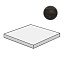 Плитка для ступеней Atlas Concord Италия Marvel Edge AFC0 Absolute Brown Scalino Angolare DX 33х33см 0,109кв.м. матовая