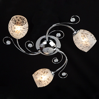 Люстра потолочная Eurosvet Roksana 9677/3 хром 60Вт 3 лампочек E27