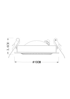 Светильник точечный встраиваемый Arte Lamp STUDIO A3007PL-1WH 7Вт LED