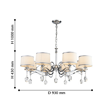 Люстра подвесная Favourite Semina 2707-8P 320Вт 8 лампочек E14