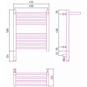 Полотенцесушитель СУНЕРЖА 31-5806-5040 чёрный матовый
