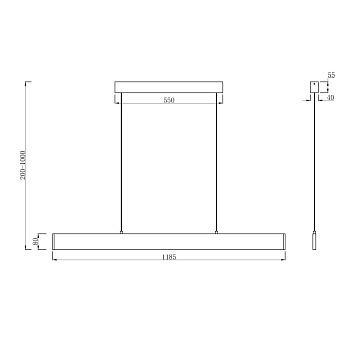 Светильник подвесной Maytoni Step P010PL-L30G4K 30Вт LED