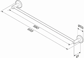 Полотенцедержатель AM-PM X-Joy A85A346400 хром 63,3см