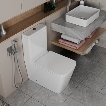 Унитаз напольный D&K DT1437016 безободковый с микролифтом
