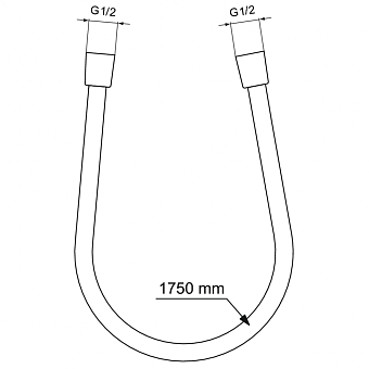 Душевой шланг IDEAL STANDARD BE175AA 170см chrome