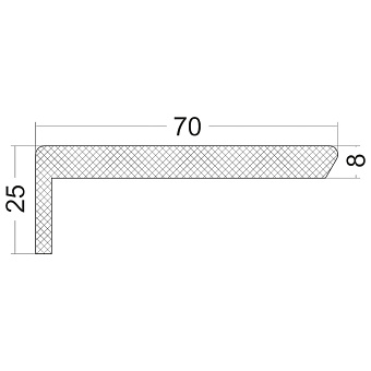 L-образный наличник Владимирская фабрика дверей Antic Loft МДФ 70х8мм