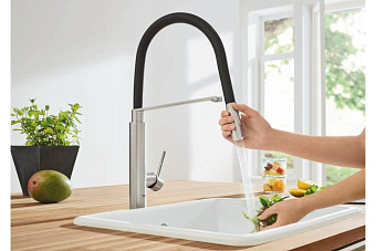 Смеситель для кухни GROHE Concetto New 31491DC0 гибкий излив сталь