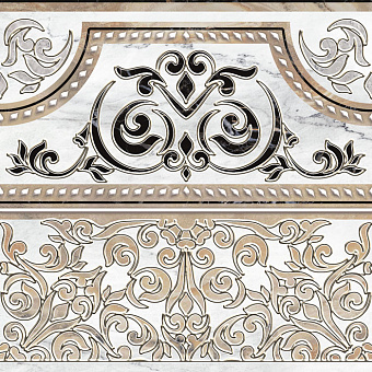 Декор ALMA CERAMICA Arina DFU03ARA004 бежевый/белый 41,8х41,8см 1,398кв.м.