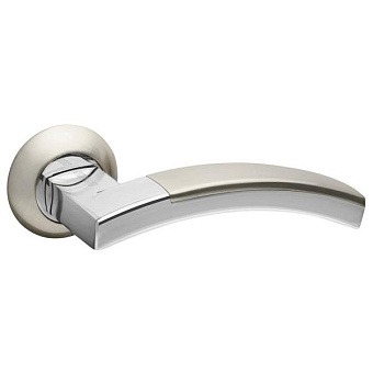 Дверная ручка нажимная FUARO ACCORD RM SN/CP3 матовый никель