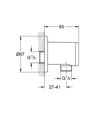 Шланговое подключение GROHE 28626000 хром