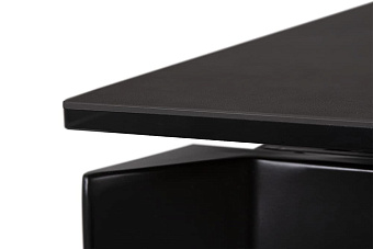 Кухонный стол раскладной AERO 85х140х76см закаленное стекло/керамика/сталь Basalt