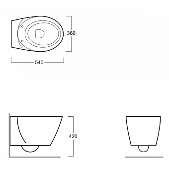Унитаз подвесной SIMAS Bohemien BO18bi ободковый без сиденья