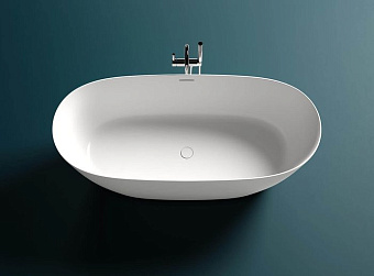 Ванна каменная SALINI SOFIA 102521MRH S-Stone матовая 165х75см отдельностоящая