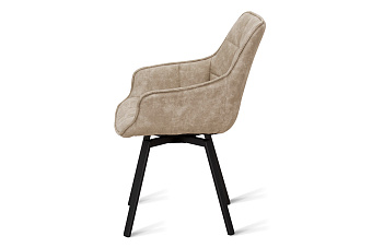 Кухонный стул поворотный AERO 56хх85см сталь/экокожа Latte