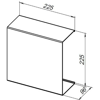 Полка в ванную AQUANET Магнум 302235 2-ярусная 1х22,5см белый