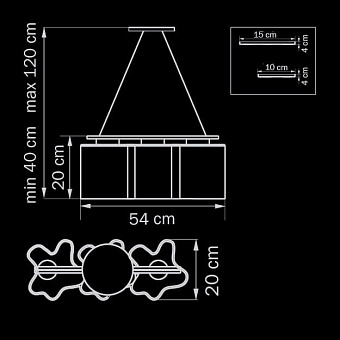 Люстра подвесная Lightstar Nubi 802130 120Вт 3 лампочек E27