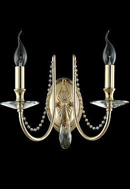 Бра CRYSTAL LUX VICTORIA Victoria AP2 Gold/Amber 120Вт E14