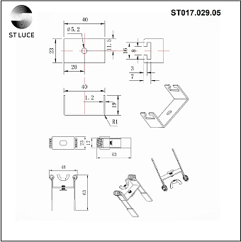 Скоба для светодиодной ленты ST Luce ST017.029.05